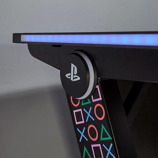 X Rocker PlayStation Gaming Desk LED Lights PC Office Workstation RGB X Rocker PlayStation Gaming Desk LED Lights PC Office Workstation RGB